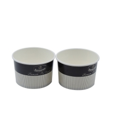 black Customized printed Paper Ice Cream Cup