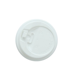 Λευκό και μαύρο πλαστικό καπάκι μιας χρήσης για χάρτινο κύπελλο