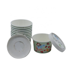 Taza de papel de helado desechable impresa personalizada