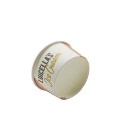 Double PE Coated Disposable Luxsury Paper Ice Cream Cups with Custom Logo