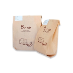 sacos de pão para viagem sacos de papel revestidos com logotipo impresso personalizado com janela