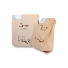 sacs à pain à emporter sacs en papier enduits avec logo imprimé personnalisé avec fenêtre