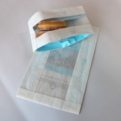 Bolsa de papel Kraft para pan no tóxico con ventana transparente