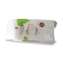 इको फ्रेंडली फूड पैकेजिंग लोगो प्रिंटेड क्लियर फ्रंट पेपर ब्रेड बैग