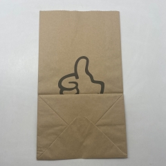 Logo personnalisé de sac de papier de pain de sac de papier fait sur commande de diverses tailles