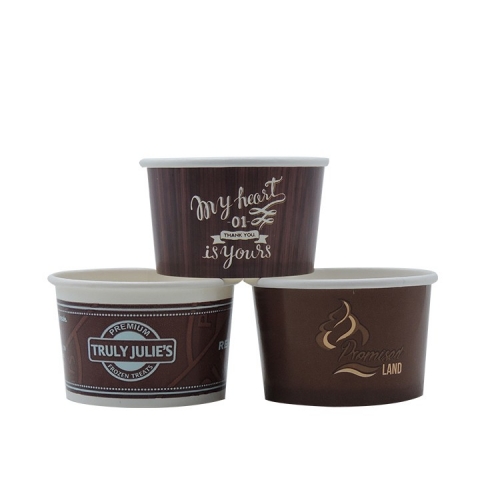 Precio barato desechables logotipo impreso taza de papel de 8 oz para helado