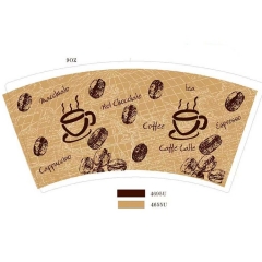 Ventaglio a tazza di carta da caffè a parete singola da 9 once di nuovo design per bere caldo