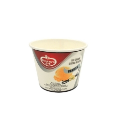 gobelet en papier 100% compostable tasse de crème glacée imprimée personnalisée