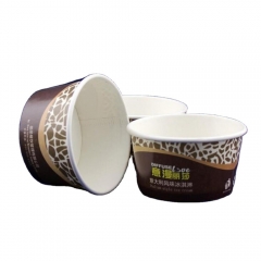 Custom Logo printed paper cheese ice cream packaging tubs with lids