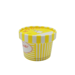 Venta caliente vasos de papel de helado de yogur congelado