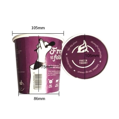 Tasse de papier de crème glacée jetable de haute qualité 4OZ