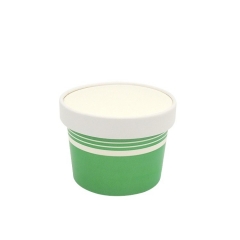 bicchiere di carta Coppa gelato stampata personalizzata compostabile al 100%
