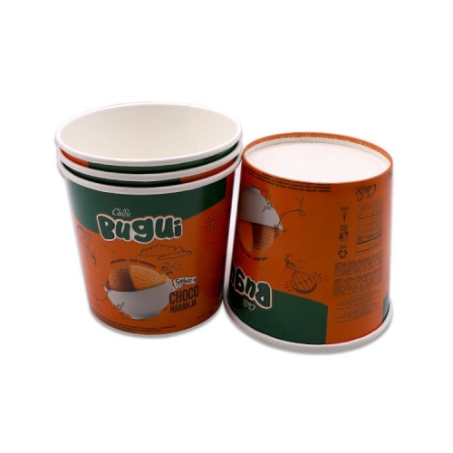 Custom Disposable Ice Cream Paper Cup with Paper Lids
