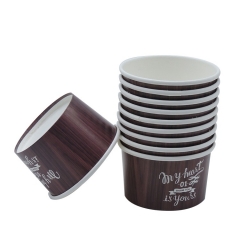 Tazas de papel de los envases de helado revestidos del pe doble disponible 12OZ