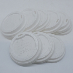 Compostable customized biodegradable CPLA paper coffee cup lids