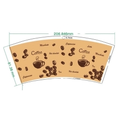 6OZ Coffee Bean Design Paper Sheet Cup Paper