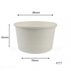 Tasses à dessert en papier blanc pour yaourt et bol Getalo 12OZ pour crème glacée