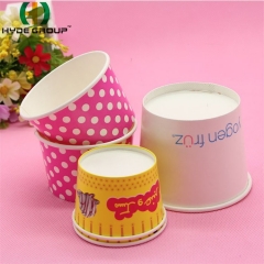 Tasse de papier de crème glacée jetable couleur Eco-friend 10OZ