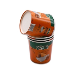 Envase de papel modificado para requisitos particulares tazas biodegradables del batido 32OZ del helado