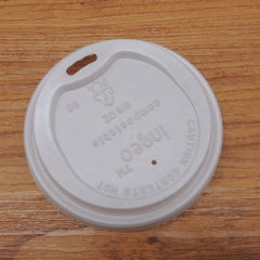 Tapa de la taza de papel de CPLA / casquillo compostable para la taza de café / cubierta de la taza respetuosa del medio ambiente