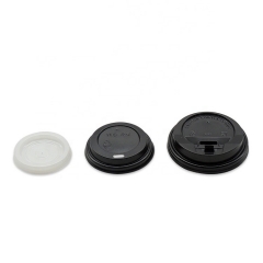 Black Disposable Paper Cup Plastic Lid