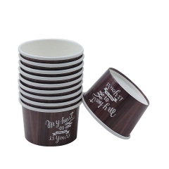 Wholesale Customize Size Disposable Paper Ice Cream Cups with Your Logo