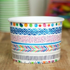 Ice Cream Cup Disposable Cold Drink Ice Cream Paper Cup with spoon