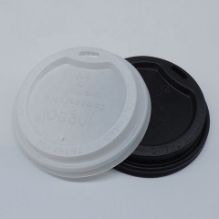 Couvercles de tasse à café en papier CPLA biodégradables et compostables personnalisés