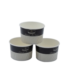 Tasse de papier de crème glacée jetable d'impression personnalisée de 130 ml