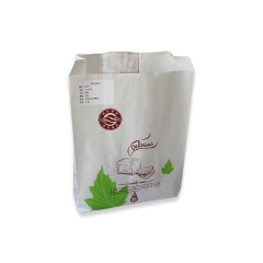 small plain brown kraft paper bag for food packaging with window