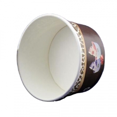 Custom Logo printed paper cheese ice cream packaging tubs with lids