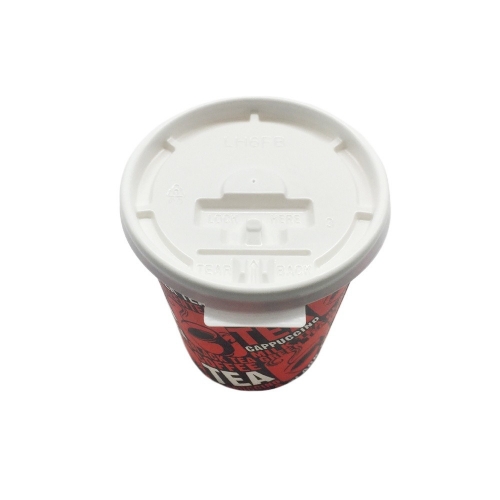Couvercle en plastique jetable de tasse de papier de 73mm pour le café chaud