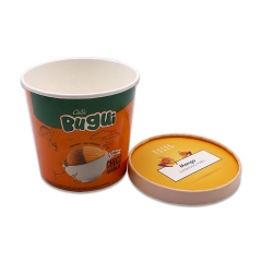 Contenitore di carta per gelato personalizzato tazze da frullato biodegradabili 32OZ