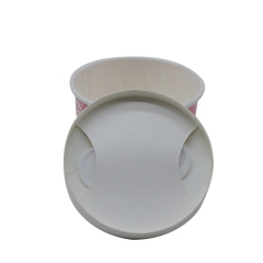 Tasse de papier de crème glacée jetable Double PE avec couvercles