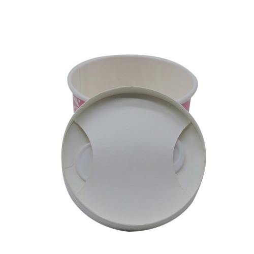 Disposable Ice Cream Paper Cup Double PE with Lids