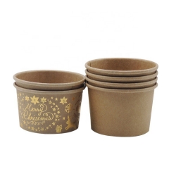 Customer take away printed disposable paper ice cream cup