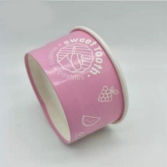 Biodegradable Ice Cream Cup Paper Packing Bowl Containers