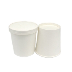 China Factory Disposable Biodegradable 16OZ Ice Cream Paper Cup with Lids Custom Printed