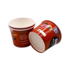 Récipient de crème glacée en papier personnalisé jetable de tasse de yogourt glacé 18OZ avec couvercle