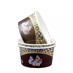 Custom Logo printed paper cheese ice cream packaging tubs with lids