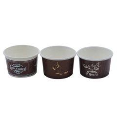 Wholesale Customize Size Disposable Paper Ice Cream Cups with Your Logo