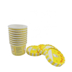 100ml Biodegradable Customized Design Ice Cream Paper Cup With Lids