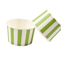 Disponibile coppa gelato compostabile con rivestimento in PLA con coperchi