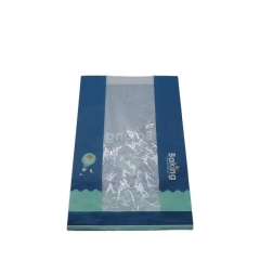 food packaging bags kraft bread paper bag with clear window