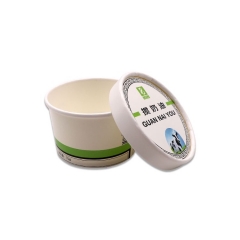 Copo de Iogurte de papel 5OZ Recipiente de sorvete de papel personalizado com tampas