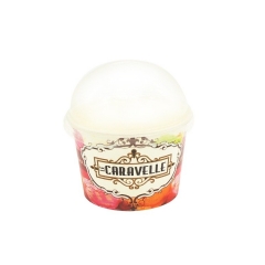 tazza di gelato con stampa di design personalizzato Bicchieri di carta per gelato per uso alimentare