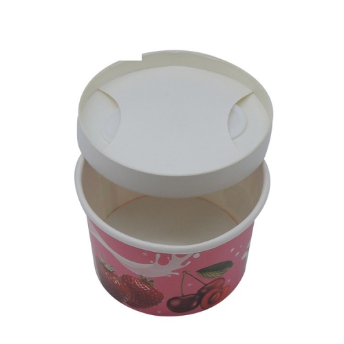 Disposable Ice Cream Cup wholesale price Paper Ice Cream Cup with lid