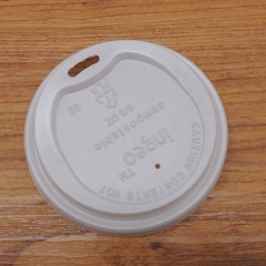 Biodegradable CPLA 100% Cornstarch Lid For Disposable Cup