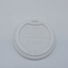 Tampas de copo de café de papel CPLA biodegradáveis ​​personalizadas compostáveis