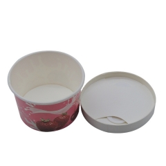 Tazza per gelato monouso prezzo all'ingrosso Tazza per gelato in carta con coperchio